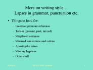 More on writing style