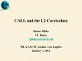 CALL and the L2 Curriculum PowerPoint PPT Presentation