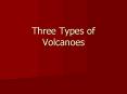 Three Types of Volcanoes PowerPoint PPT Presentation