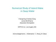 Numerical Study of Island Wake in Deep Water