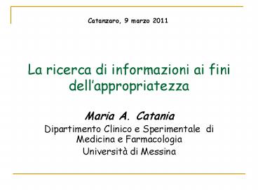 La ricerca di informazioni ai fini dell