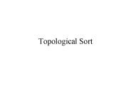 Topological Sort