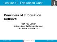 Prof. Ray Larson