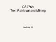 CS276A Text Retrieval and Mining PowerPoint PPT Presentation