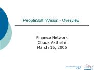PeopleSoft nVision - Overview