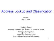 Address Lookup and Classification