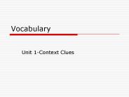Vocabulary