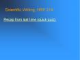 Scientific Writing, HRP 214 PowerPoint PPT Presentation