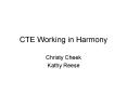 CTE Working in Harmony PowerPoint PPT Presentation
