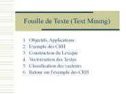 Fouille de Texte (Text Mining)