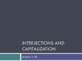 Interjections and Capitalization PowerPoint PPT Presentation
