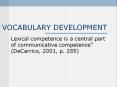 VOCABULARY DEVELOPMENT PowerPoint PPT Presentation