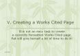 V. Creating a Works Cited Page PowerPoint PPT Presentation