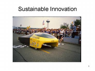 Sustainable Innovation