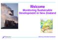 Welcome Monitoring Sustainable Development in New Zealand PowerPoint PPT Presentation