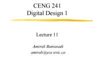 CENG 241 Digital Design 1  Lecture 11