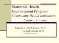 Statewide Health Improvement Program Community Health Indicators:        Norman County PowerPoint PPT Presentation