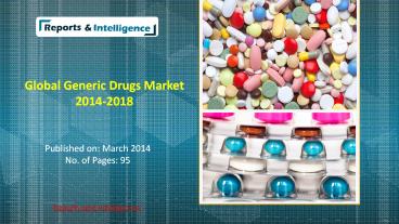 Global Generic Drugs Market 2014-2018