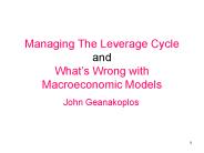 Managing The Leverage Cycle and What
