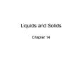 Liquids and Solids PowerPoint PPT Presentation