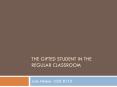 The gifted student in the regular classroom PowerPoint PPT Presentation