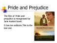 Pride and Prejudice PowerPoint PPT Presentation