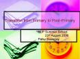 Transition from Primary to Post-Primary PowerPoint PPT Presentation