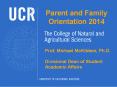 Parent and Family Orientation 2014 PowerPoint PPT Presentation