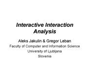 Interactive Interaction Analysis