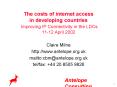 The costs of internet access in developing countries  Improving IP Connectivity in the LDCs 11-12 April 2002 PowerPoint PPT Presentation