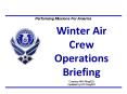 Winter Air Crew Operations Briefing PowerPoint PPT Presentation
