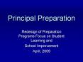 Principal Preparation PowerPoint PPT Presentation