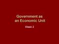 Government as an Economic Unit PowerPoint PPT Presentation
