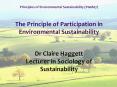 MSc course: Principles of Environmental Sustainability (P00807)   The role of community participation in sustainable development.  What shapes public attitudes and engagement? PowerPoint PPT Presentation