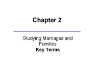 Studying Marriages and Families Key Terms