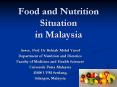 Food and Nutrition Situation in Malaysia PowerPoint PPT Presentation
