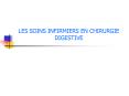 LES SOINS INFIRMIERS EN CHIRURGIE DIGESTIVE PowerPoint PPT Presentation