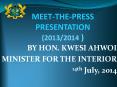 MEET-THE-PRESS PRESENTATION (2013/2014 ) PowerPoint PPT Presentation