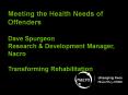 Meeting the Health Needs of Offenders PowerPoint PPT Presentation