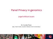 Panel Privacy in genomics