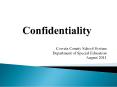 Confidentiality PowerPoint PPT Presentation