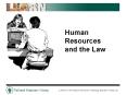 Human Resources and the Law PowerPoint PPT Presentation