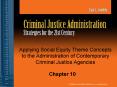 Applying Social Equity Theme Concepts to the Administration of Contemporary Criminal Justice Agencies PowerPoint PPT Presentation