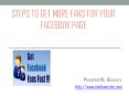 Easy ways to get fans on your facebook fan page PowerPoint PPT Presentation