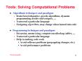 Tools: Solving Computational Problems PowerPoint PPT Presentation