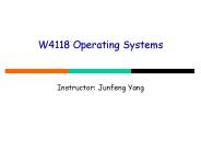 W4118 Operating Systems