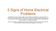 5 Signs of Home Electrical Problems