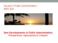 Issues in Public Administration MPA 509 PowerPoint PPT Presentation