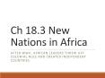 Ch 18.3 New Nations in Africa PowerPoint PPT Presentation