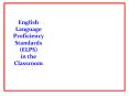 English Language Proficiency Standards (ELPS)  in the Classroom PowerPoint PPT Presentation